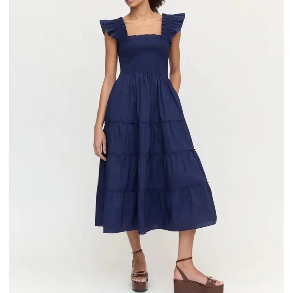 Hill House Home - Ellie Nap Dresses Sz S (Green pattern and Navy) - Picture 3 of 4